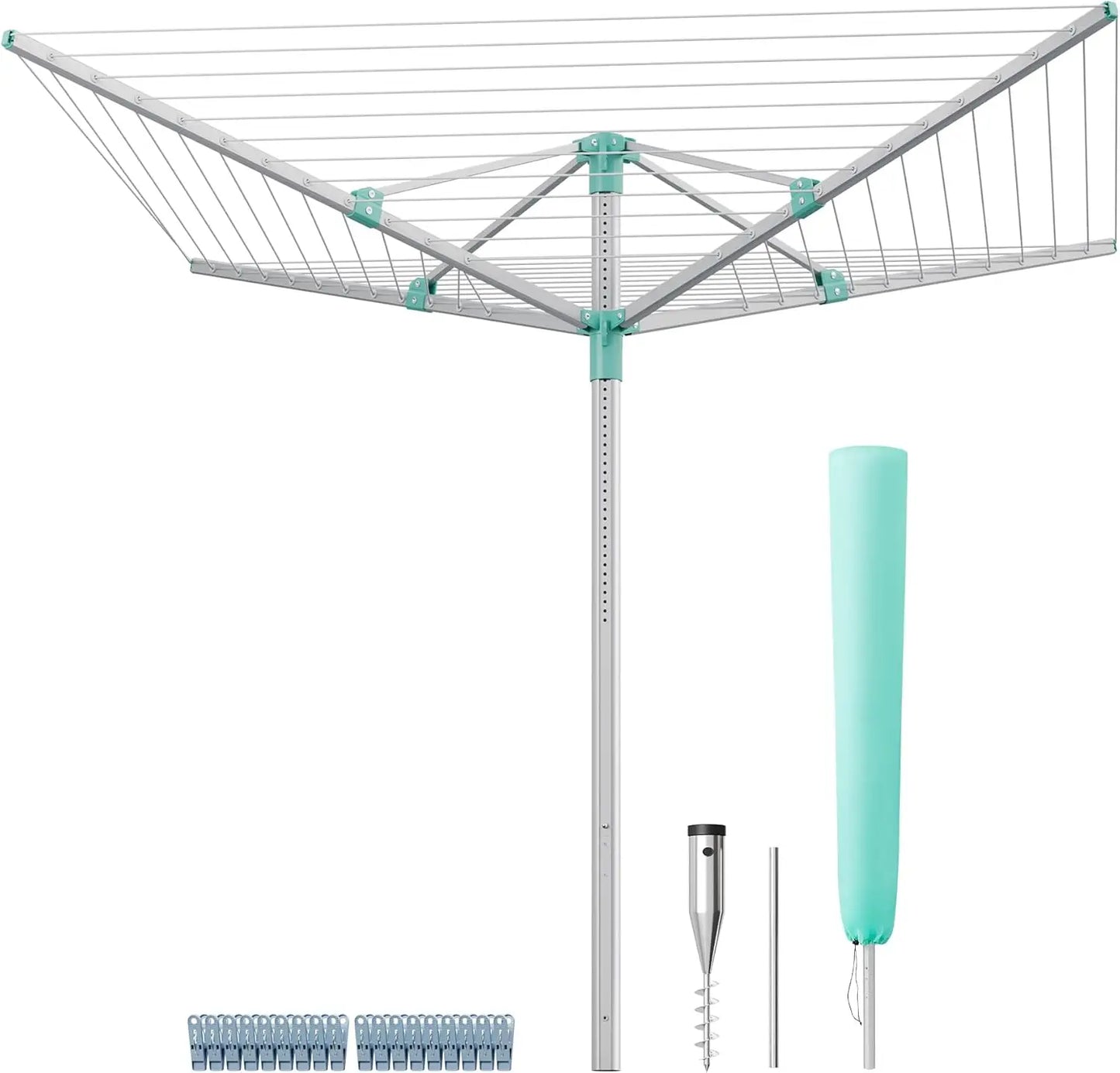 Umbrella Drying Rack Clothesline Holds 6 Loads