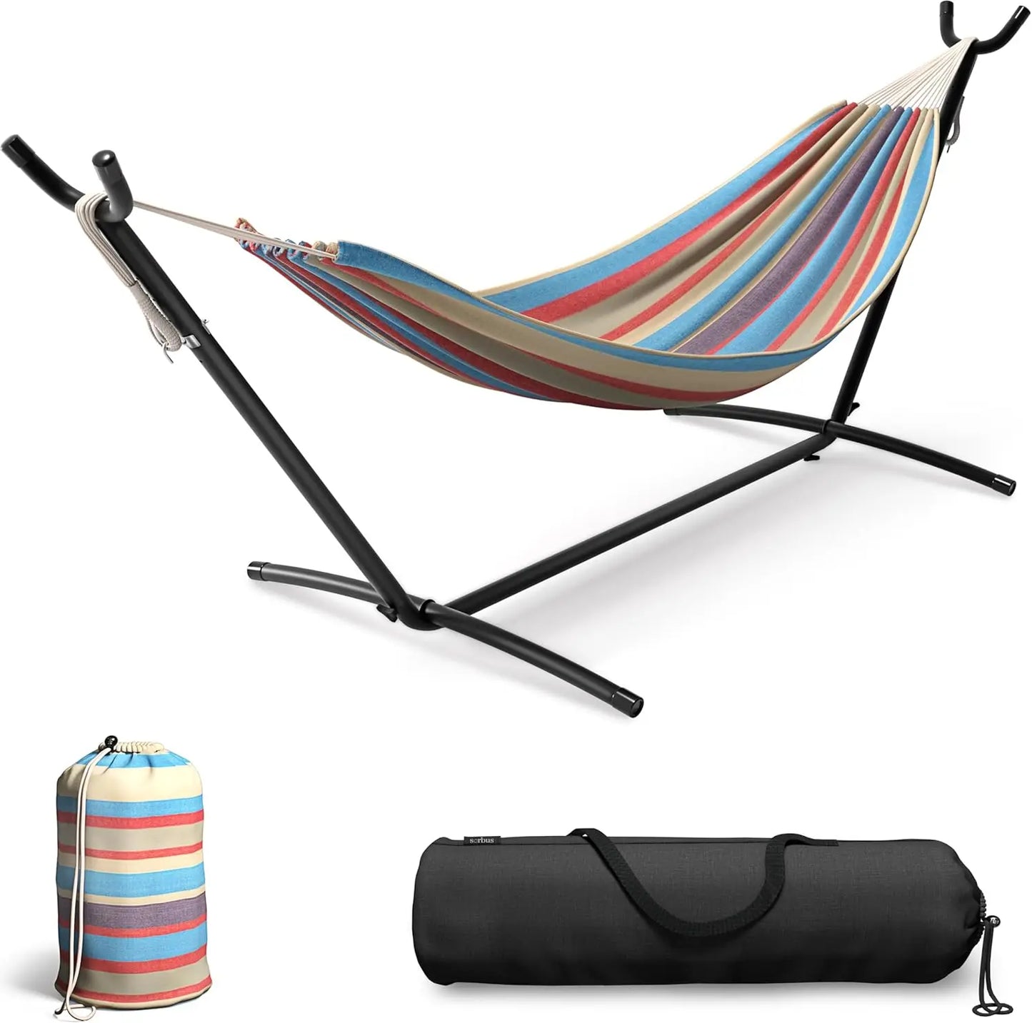 2-Person Hammock /Steel Stand & Carry Bag, 450LB Capacity