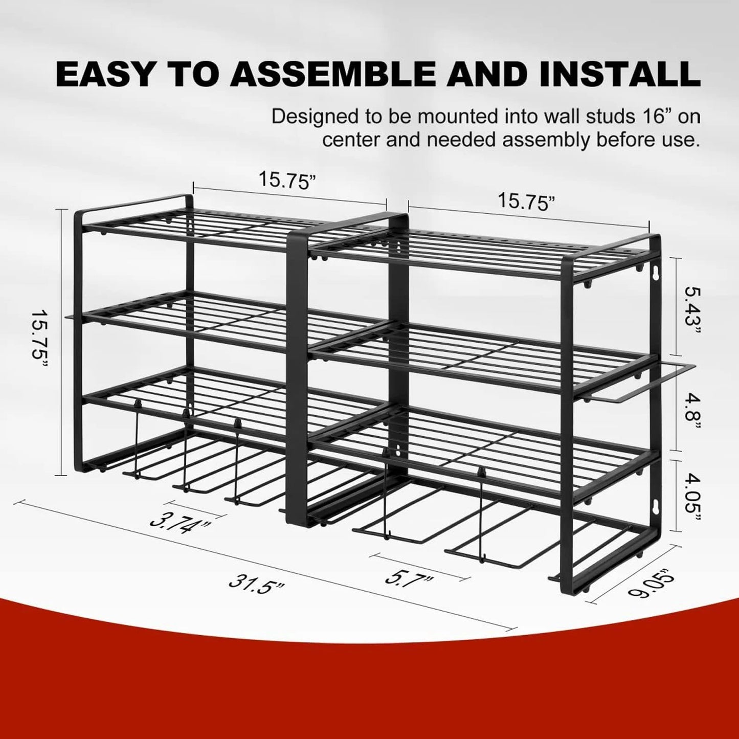 Power Tool Organizer 4 Layer Garage Storage Rack