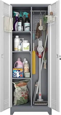Sturdy Metal Storage Cabinet 65-Slot Organizer
