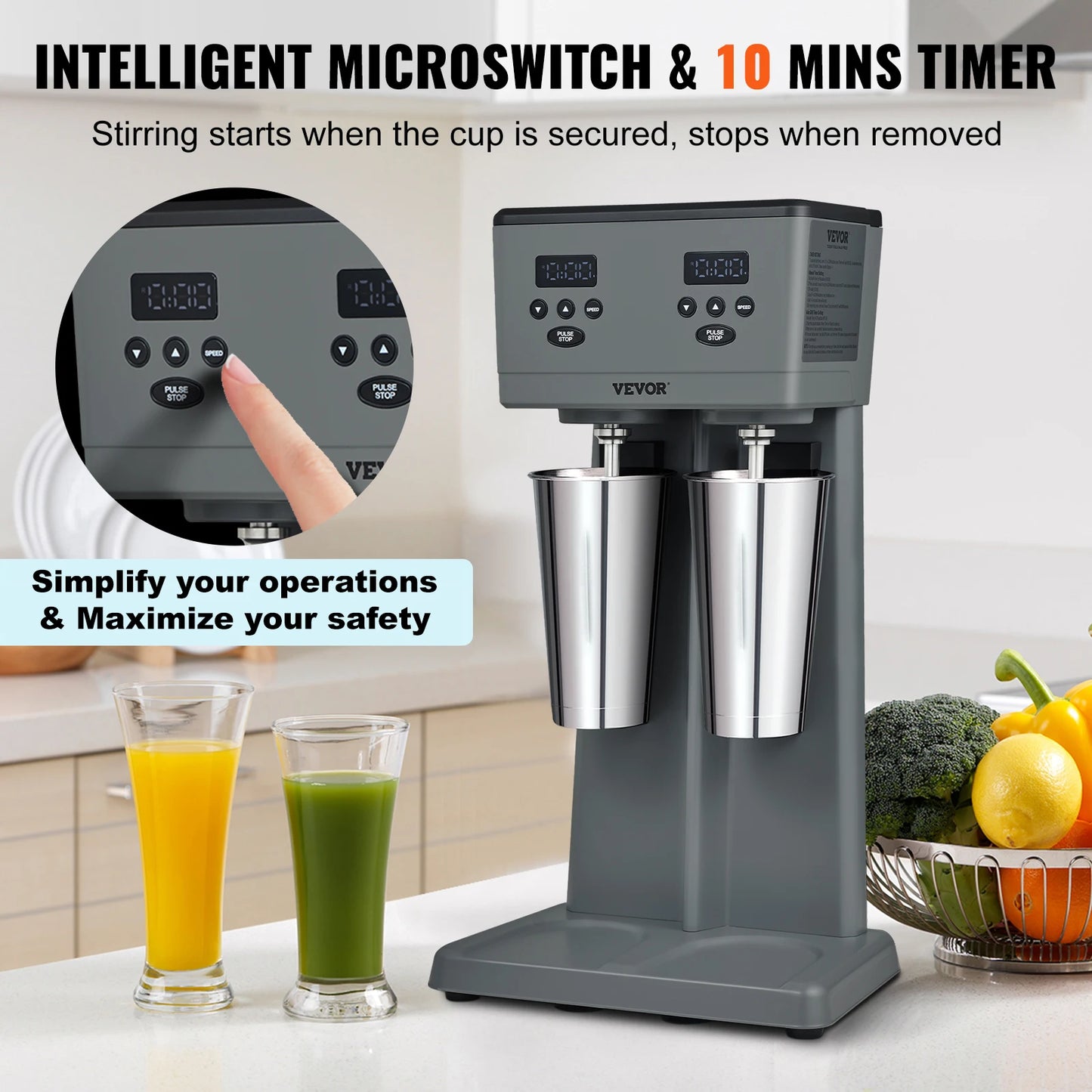 Milkshake Machine Commercial Double Heads Mixer Blender