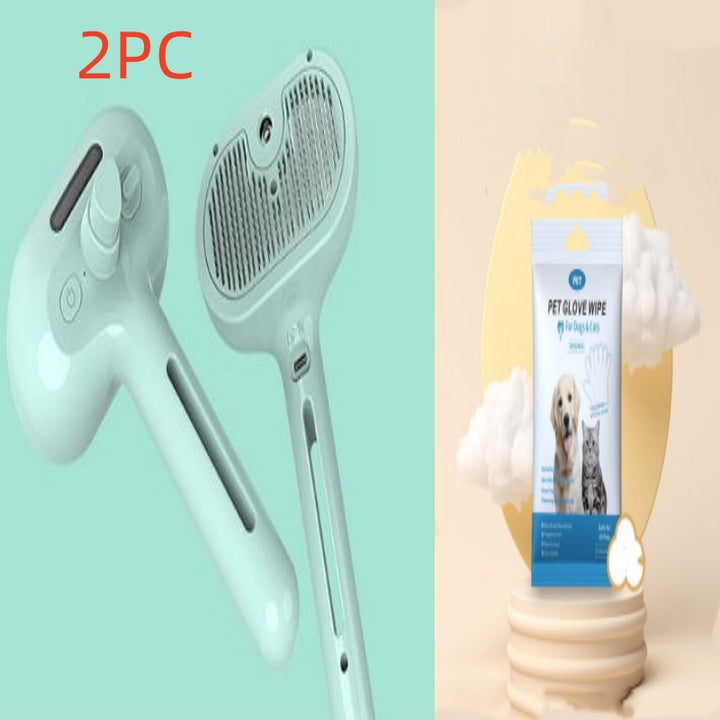 Pet Comb Self Cleaning Pets Hair Remover Brush For Dogs Grooming Tools Dematting Comb Built-in Mist Humidifier Pet Products