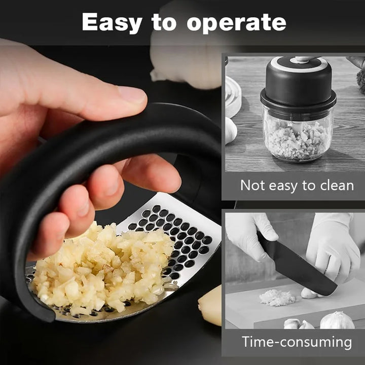 Stainless Steel Garlic Press -  Dishwasher Safe