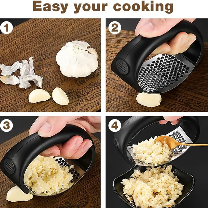 Stainless Steel Garlic Press -  Dishwasher Safe