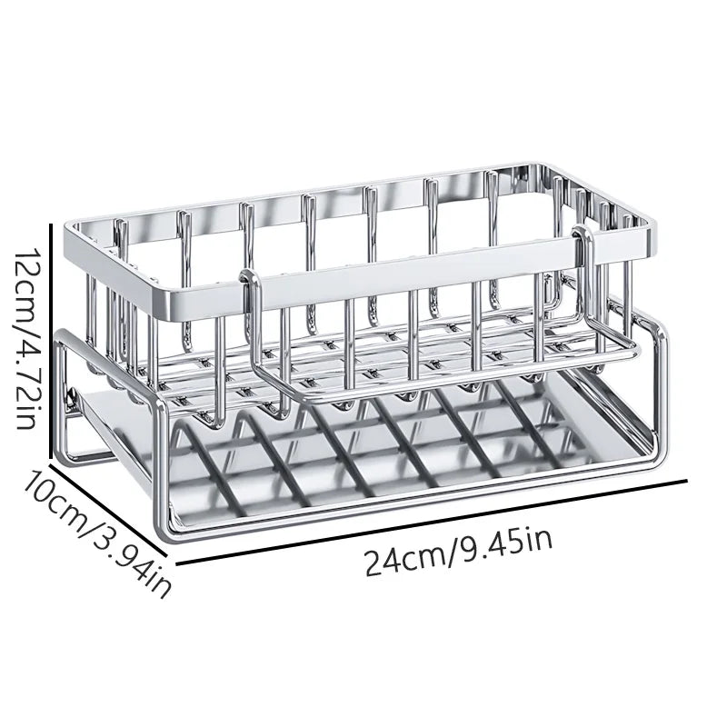 Sponge Holder  Faucet Mount, Space-Saving Storage
