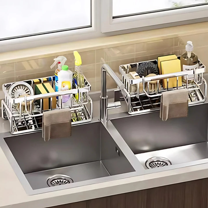 Sponge Holder  Faucet Mount, Space-Saving Storage