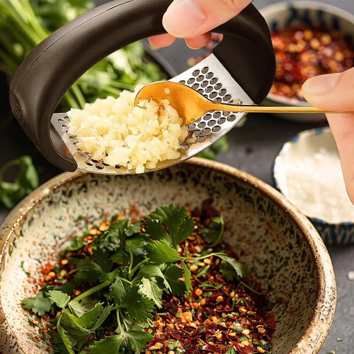 Stainless Steel Garlic Press -  Dishwasher Safe