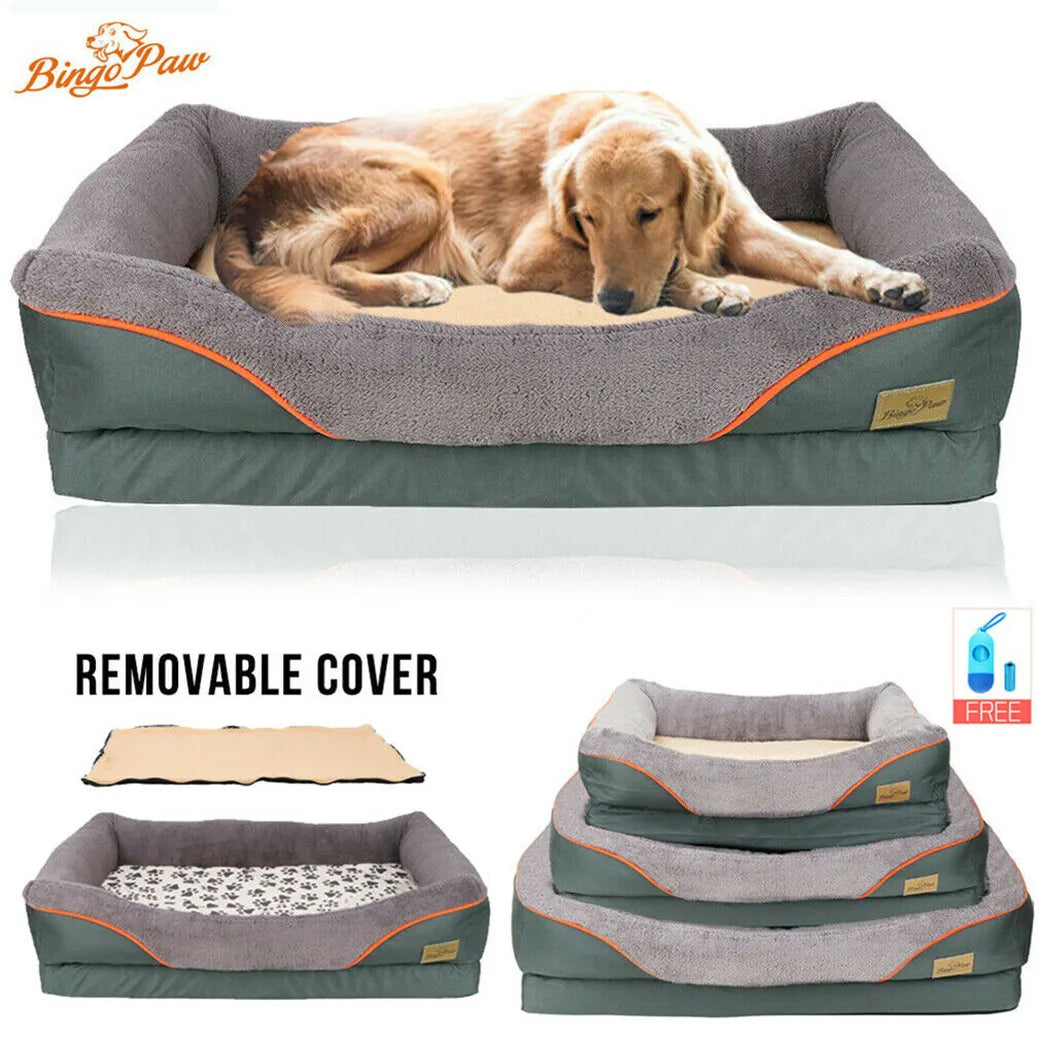 Large Orthopedic Cushion Foam Waterproof Dog Bed