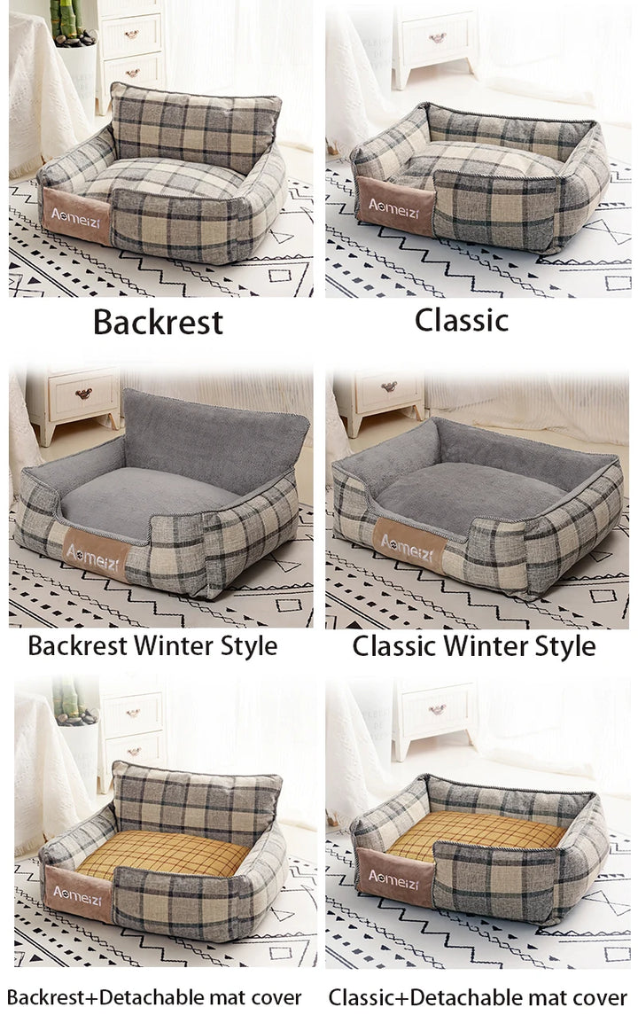 Big Dog Bed Removable Pet Sofa Bed For Small Medium Big Dogs Washable Cat House Mats Soft Pet Sleeping Beds Dog Accessories