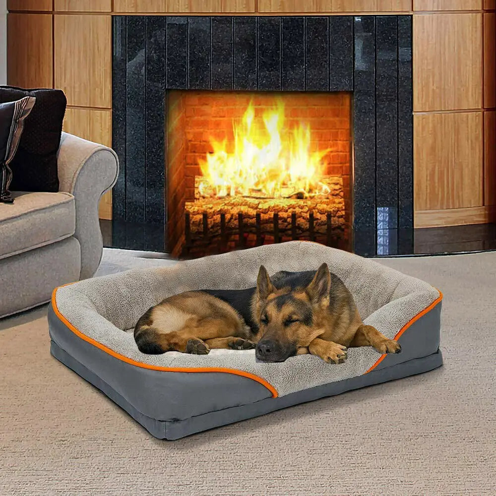 Large Orthopedic Cushion Foam Waterproof Dog Bed