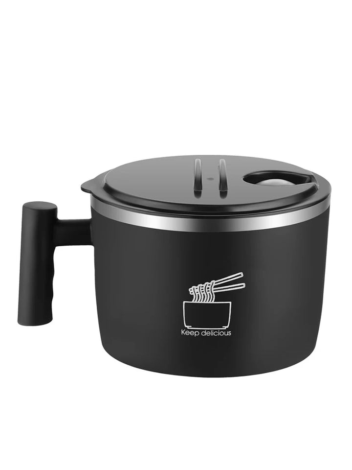Stainless Steel Bowl W/ Lid For Instant Noodles
