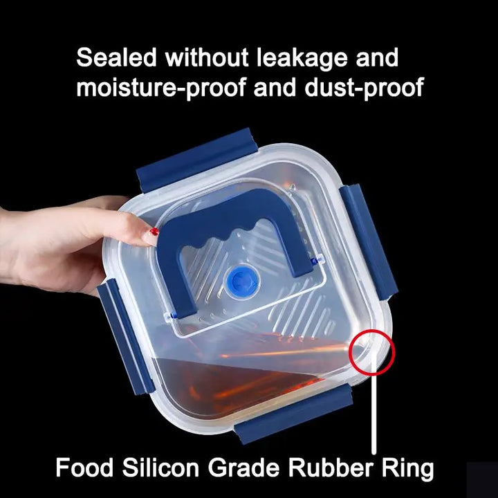 2PCS  Stainless Steel Food Storage Deep Design