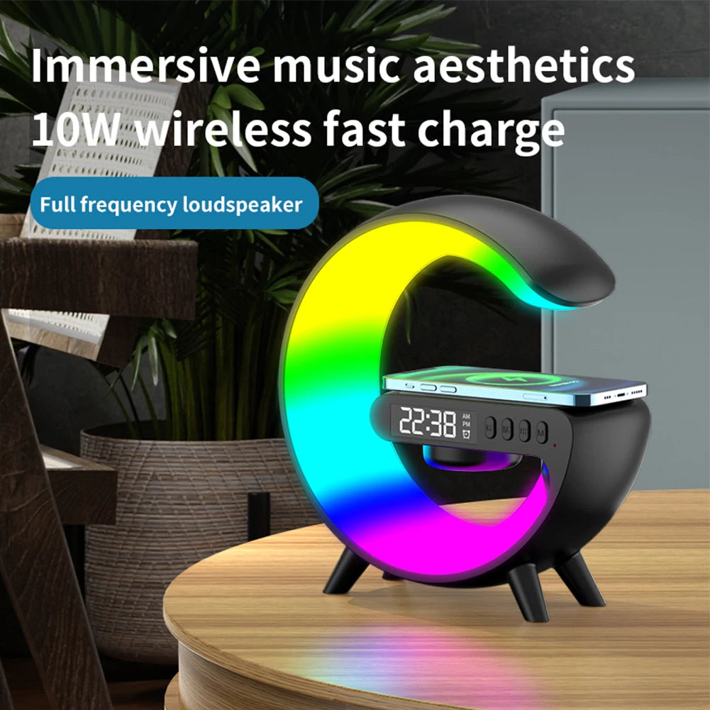 Wireless Speaker  Clock Charging Function Bedside Lamp