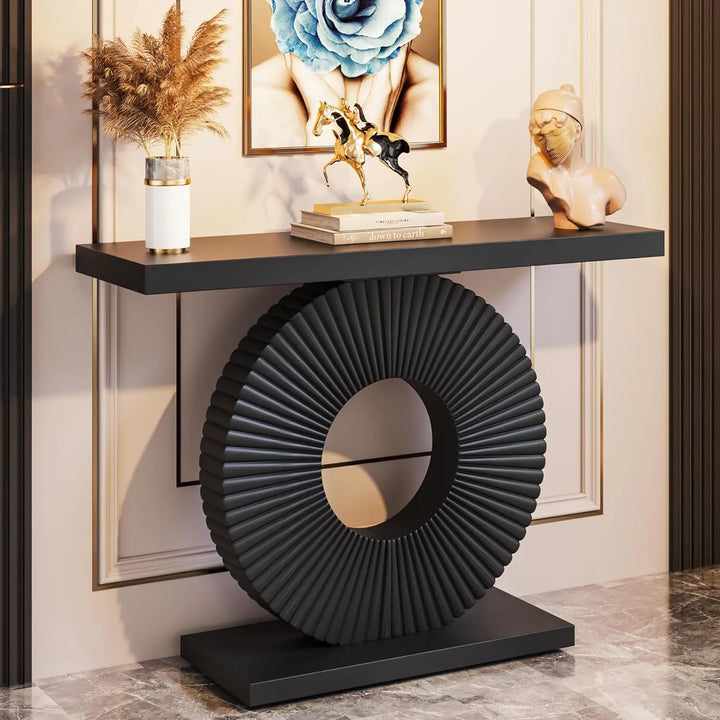 Modern Table with Wood ,Accent Table for Living Room