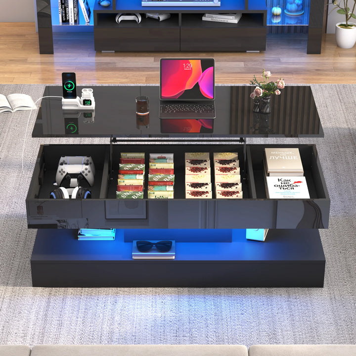 High Glossy LED Coffee Tables for Living Room