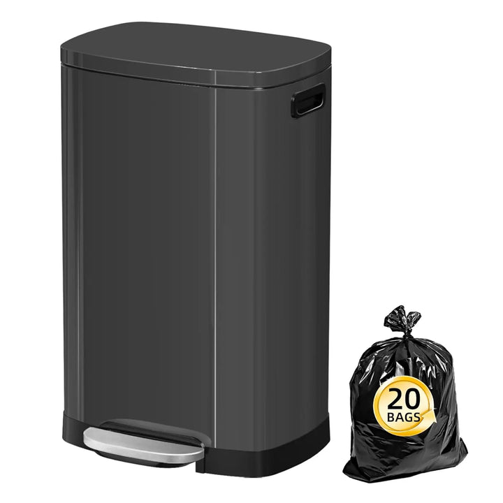 13 Gallon Trash Can with Lid, Trash Can