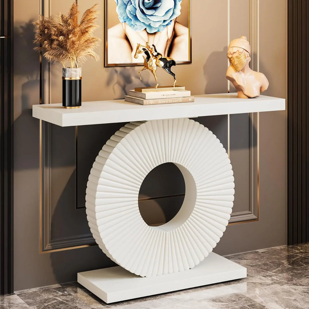 Modern Table with Wood ,Accent Table for Living Room