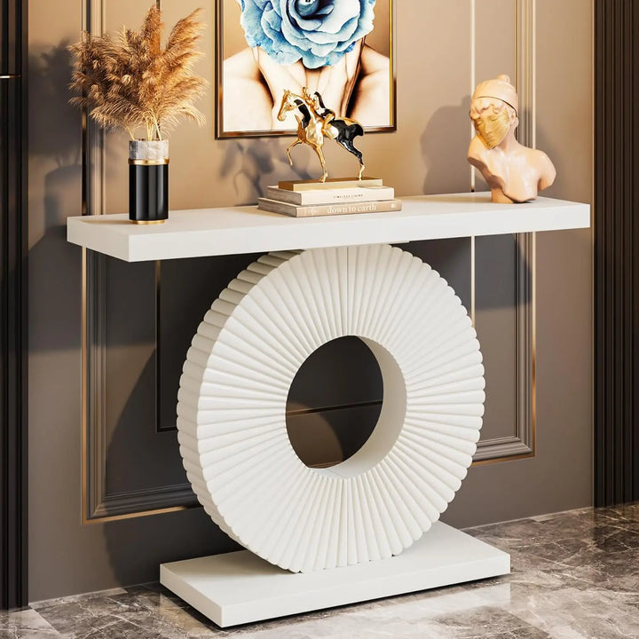 Modern Table with Wood ,Accent Table for Living Room