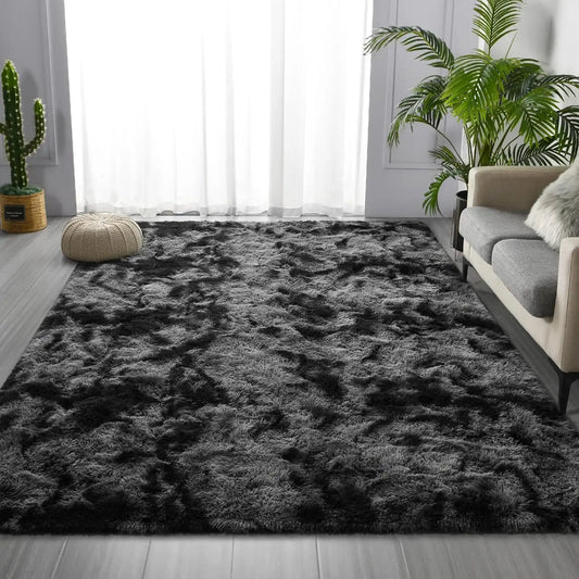 Tie Dye Velvet  Rug Fluffy Carpet For Living Room