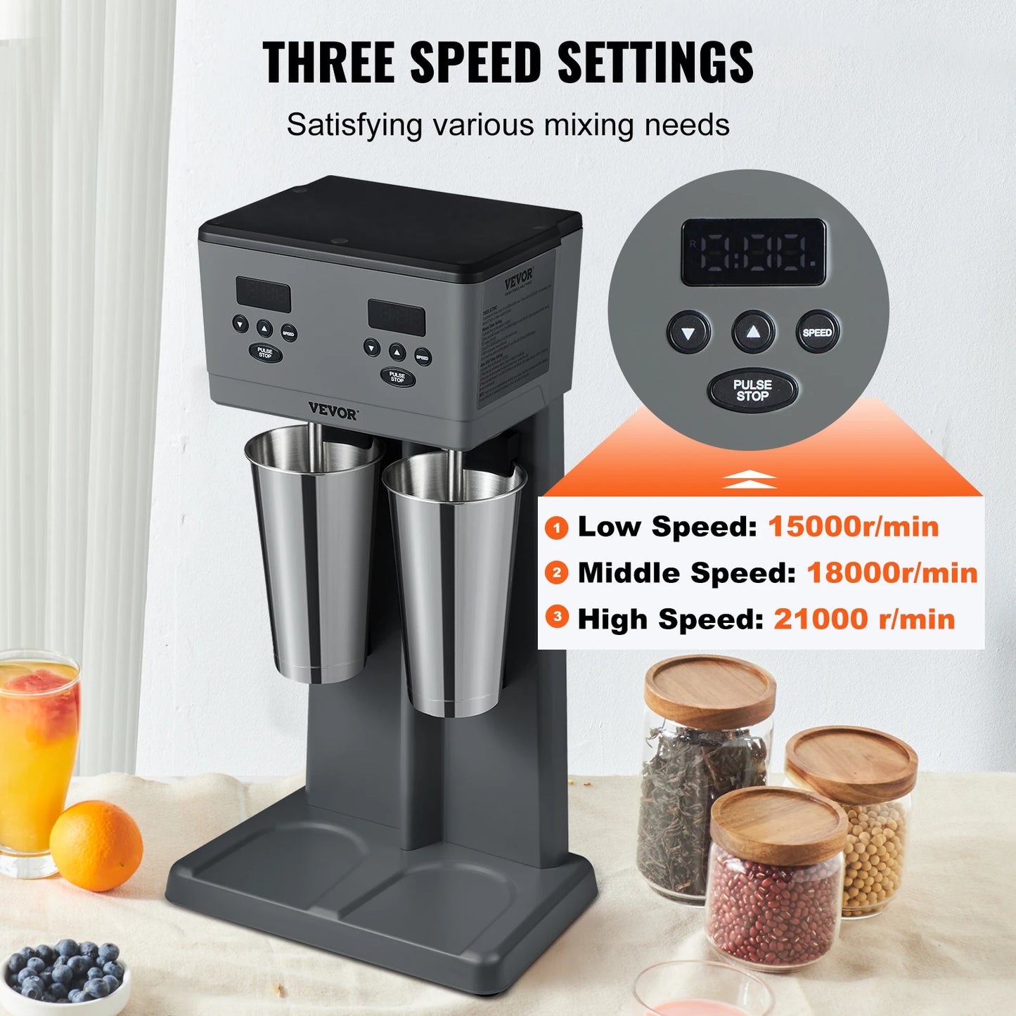 Milkshake Machine Commercial Double Heads Mixer Blender