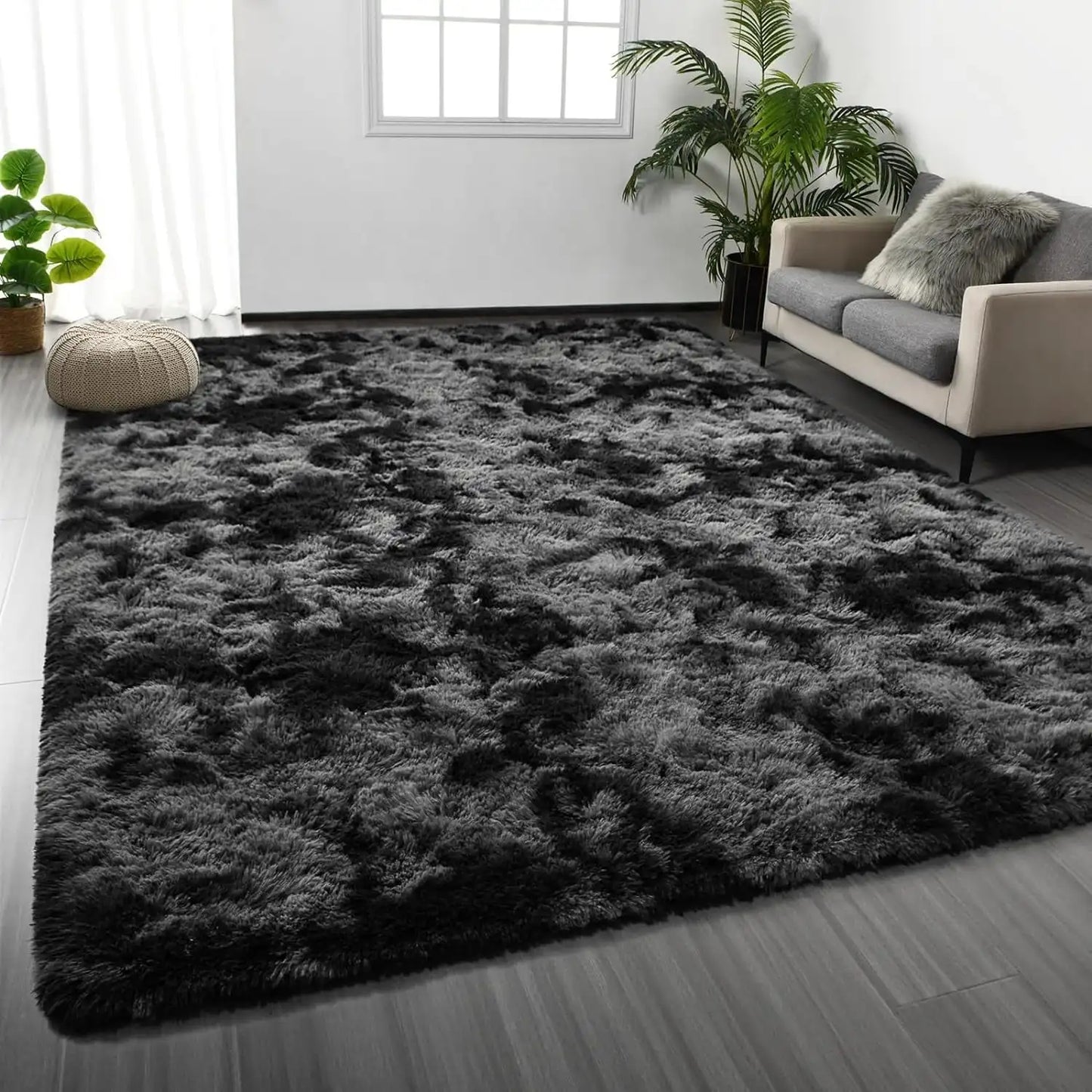 Tie Dye Velvet  Rug Fluffy Carpet For Living Room