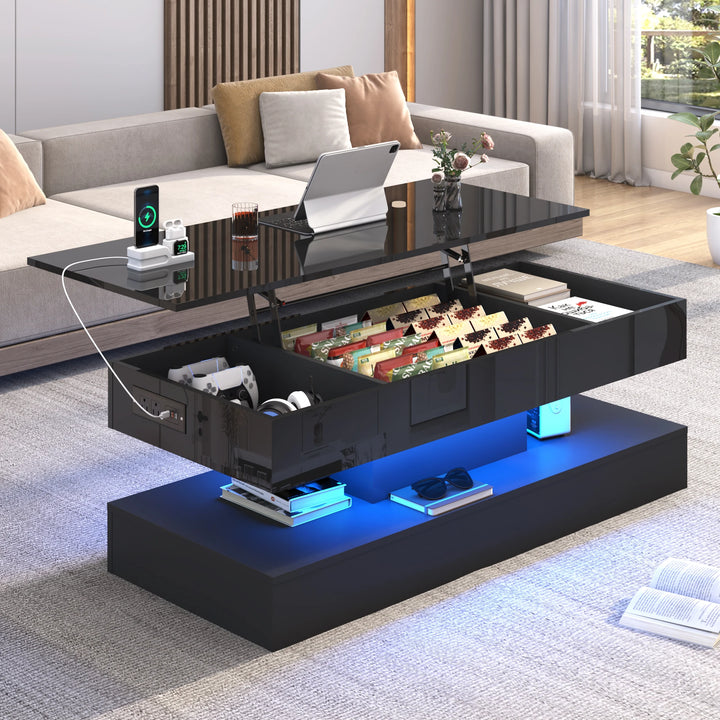 High Glossy LED Coffee Tables for Living Room