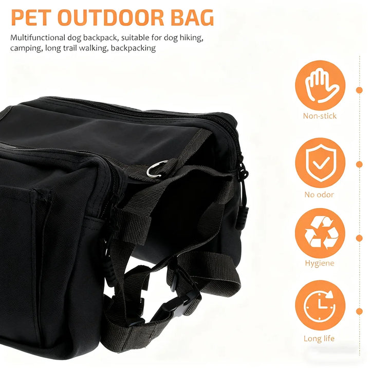 Dog Backpack for Everyday Use Saddle Bag Canvas Vest Camping Backpacks Khaki Pet