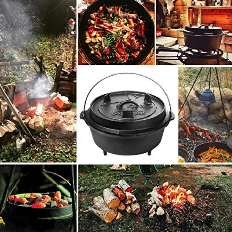 Camp Dutch Oven Pre Seasoned Cast Iron