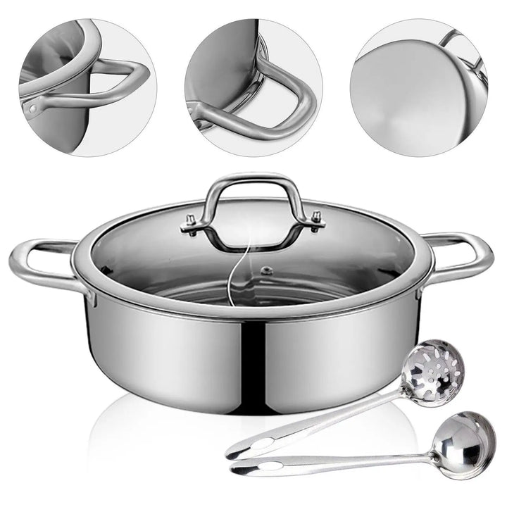 Stainless Steel Dual-Sided Hot Pot  Lid Divider
