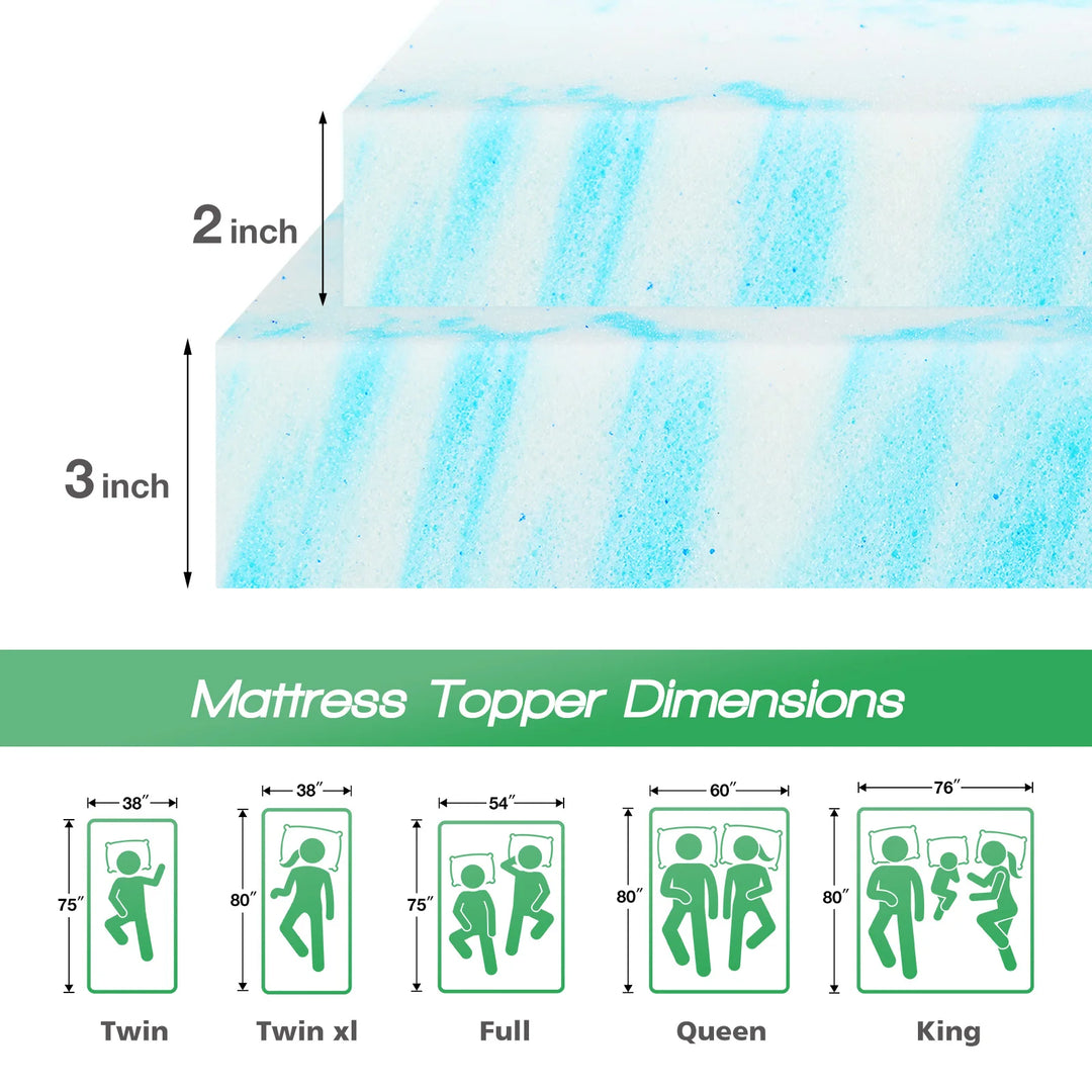 Memory Foam Mattress Topper Cooling Mattress Breathable