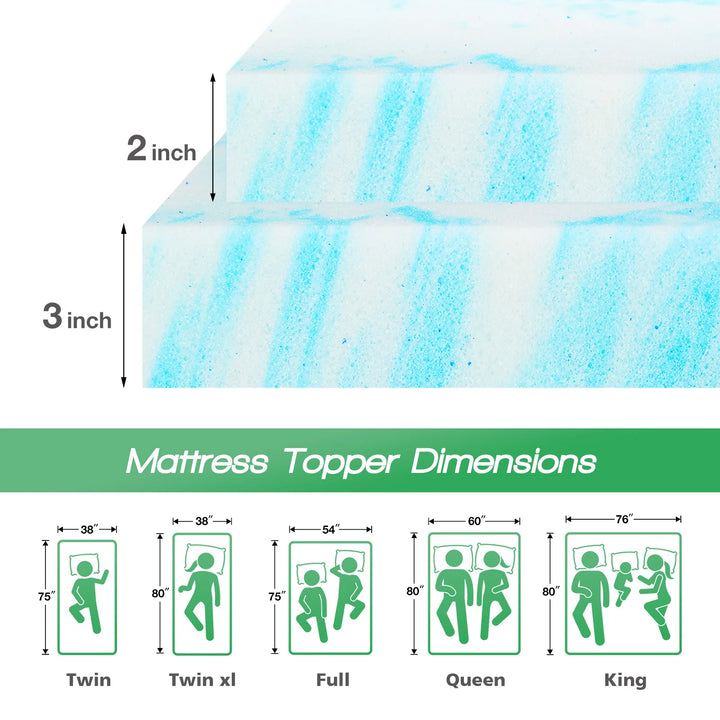 Memory Foam Mattress Topper Cooling Mattress Breathable