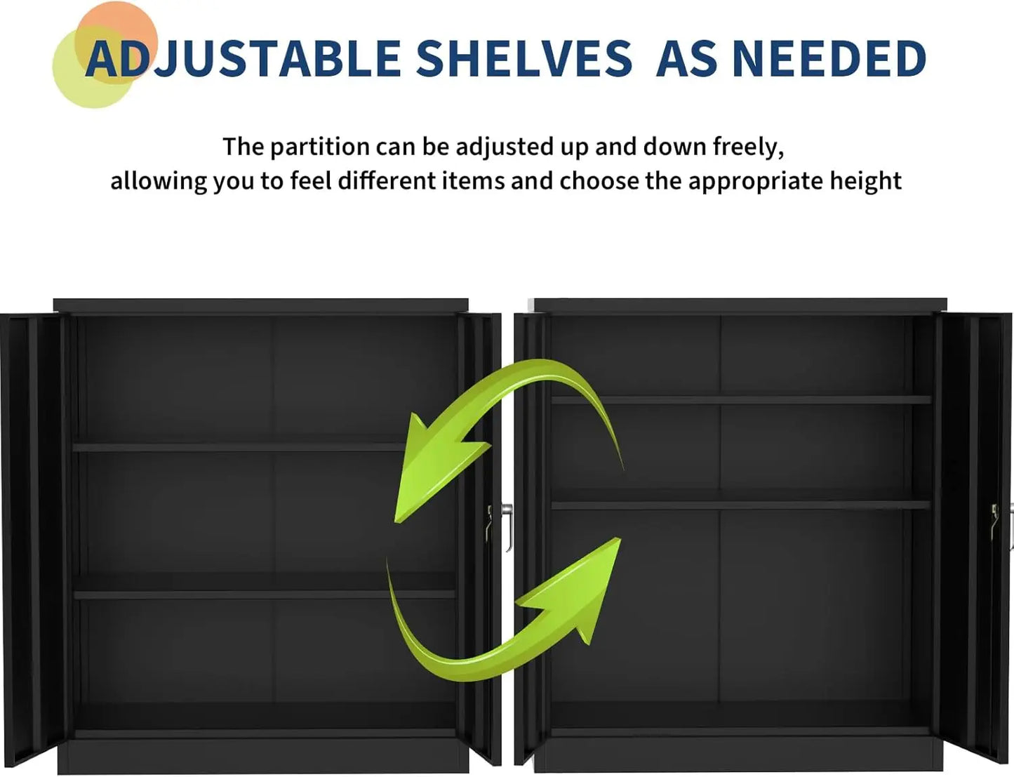 , 35 Inch Small Heavy Duty Steel Garage Cabinet