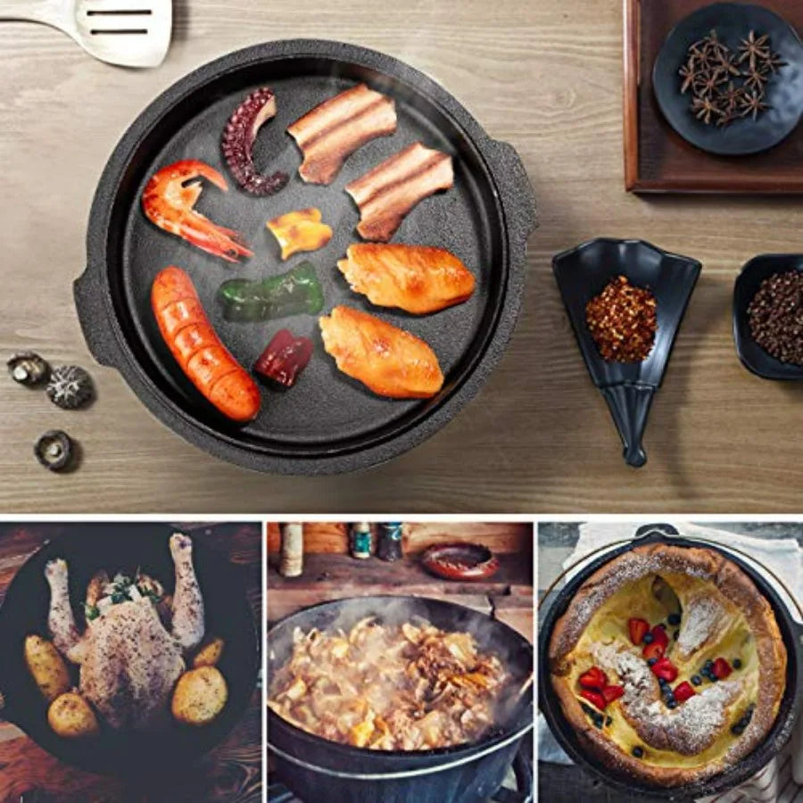 Camp Dutch Oven Pre Seasoned Cast Iron