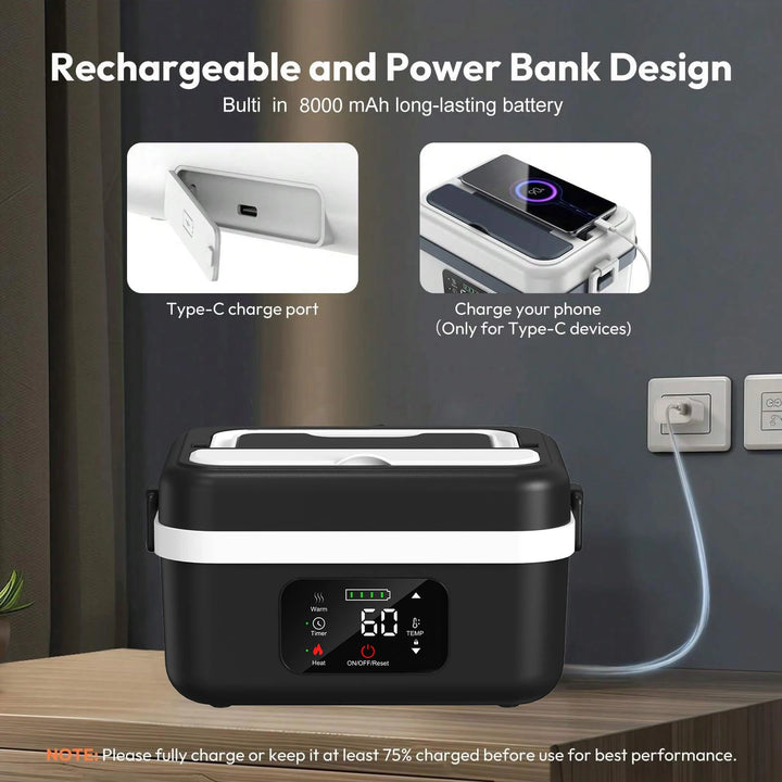 insulated  60W Heating Lunch Box Food Warmer