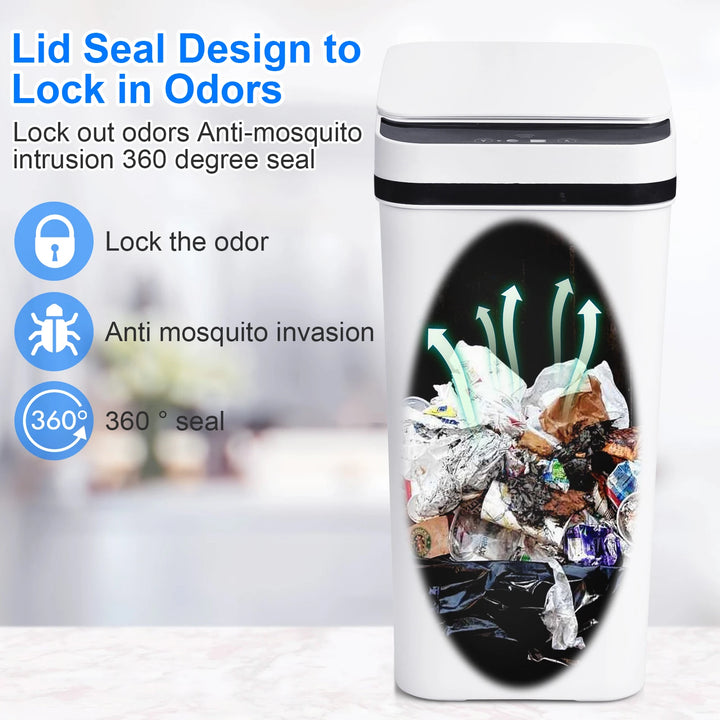 2 Pack 12L Automatic Trash Cans  Motion Sensor