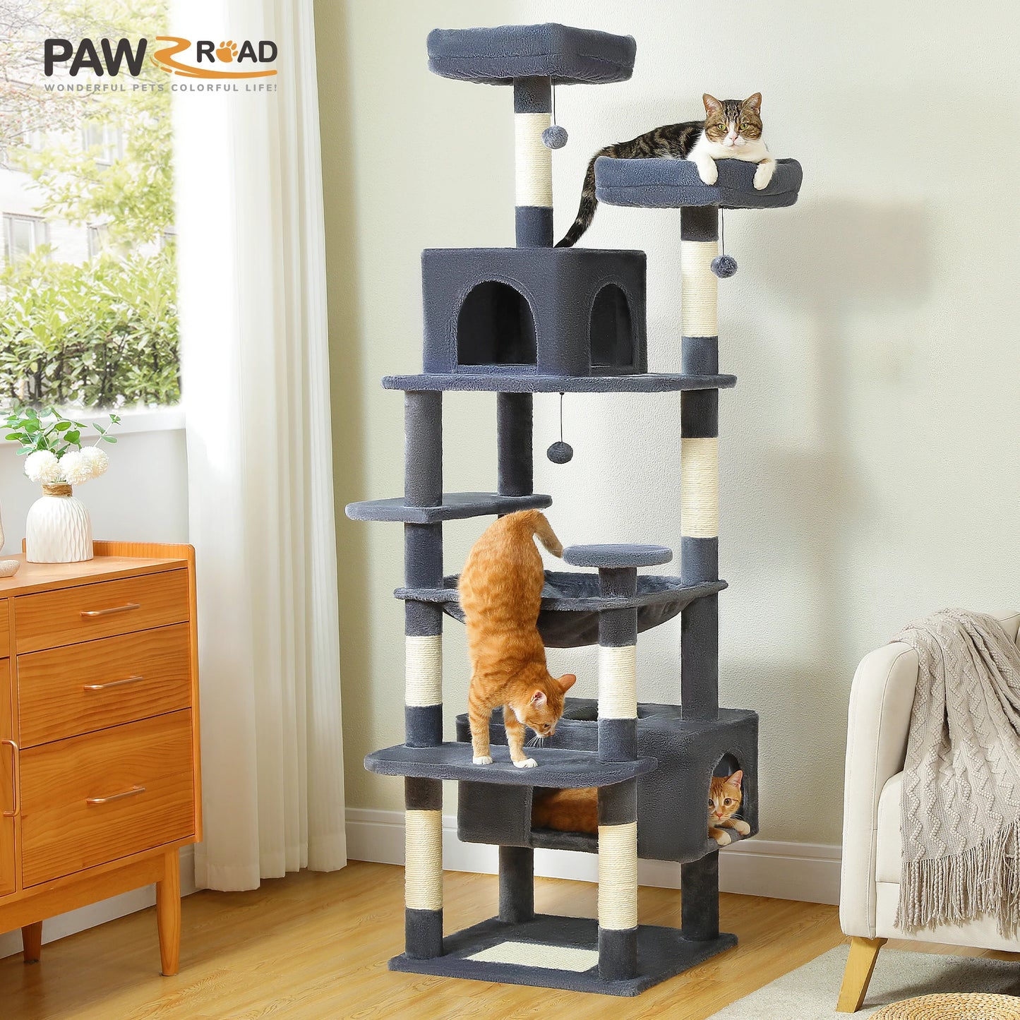 Large Cat Tree  for Indoor Cats  Scratching