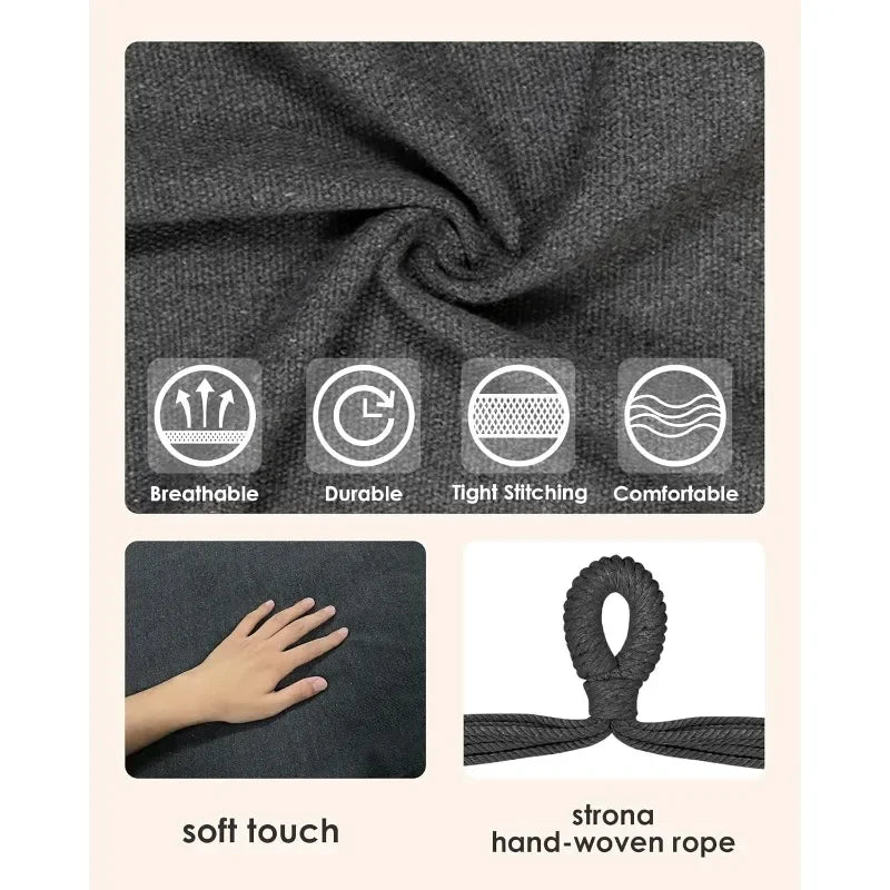 Hanging Hammock 500LB Max  I Porch & Bedroom Decor