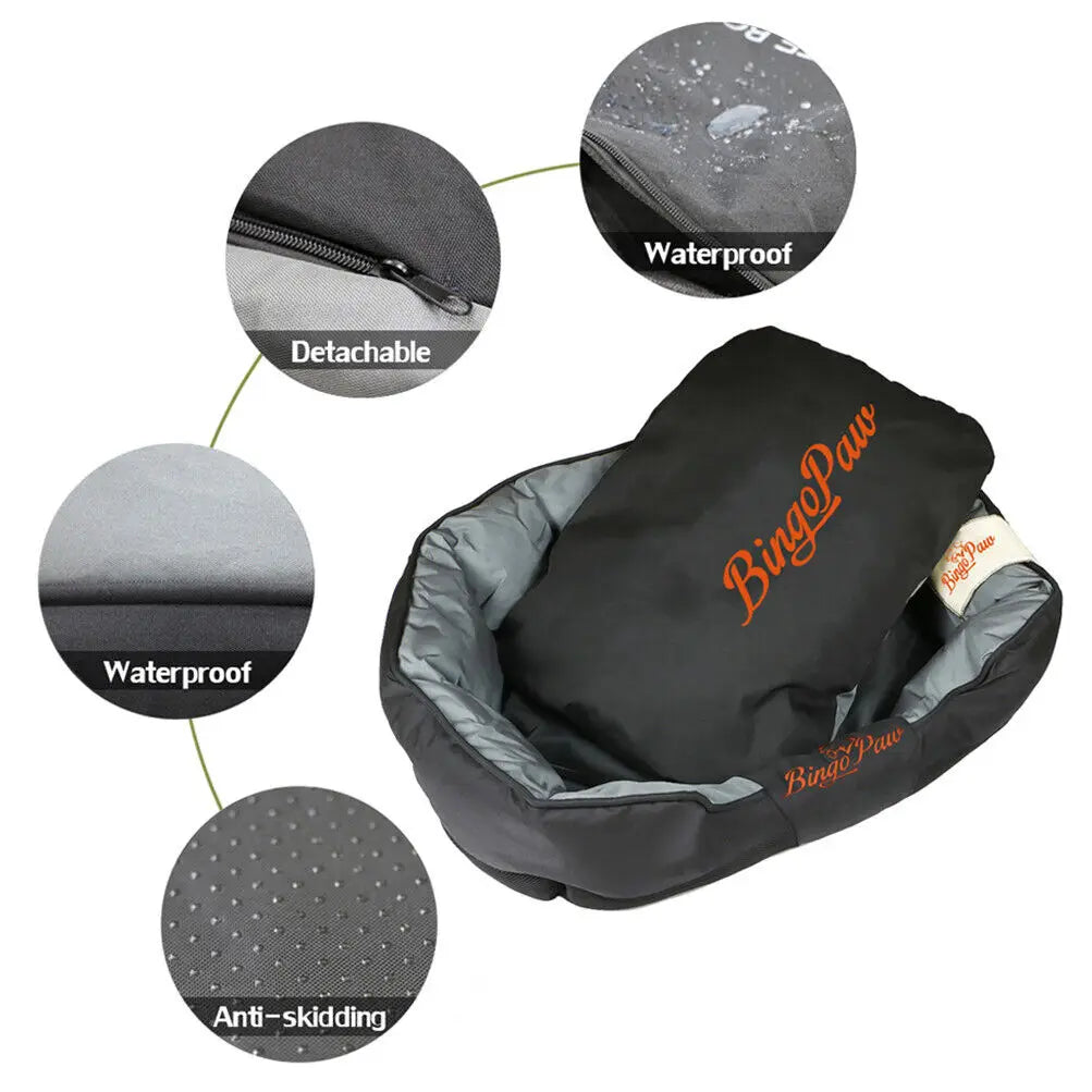 Dog Bed Pet Kennel Cushion with Removable Cushion