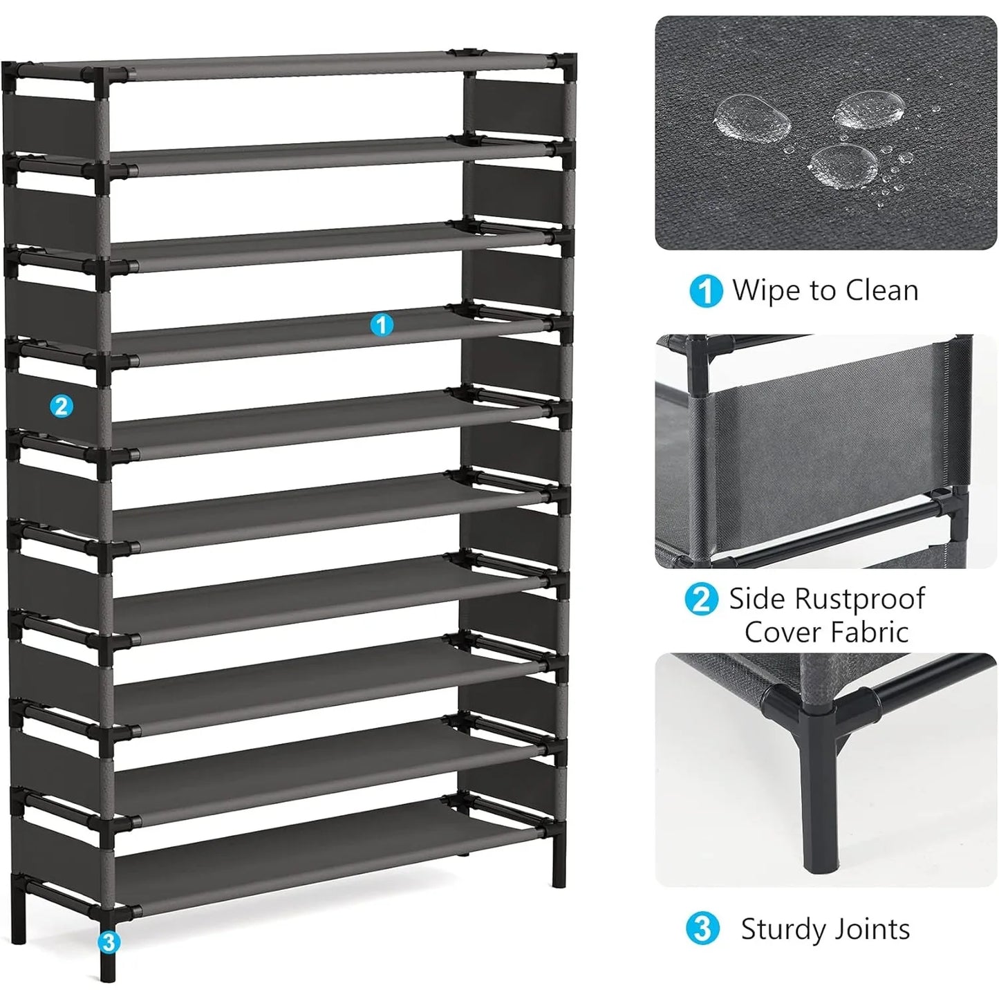 Large Capacity Organizer, Shoe Shelf for 50 Pair