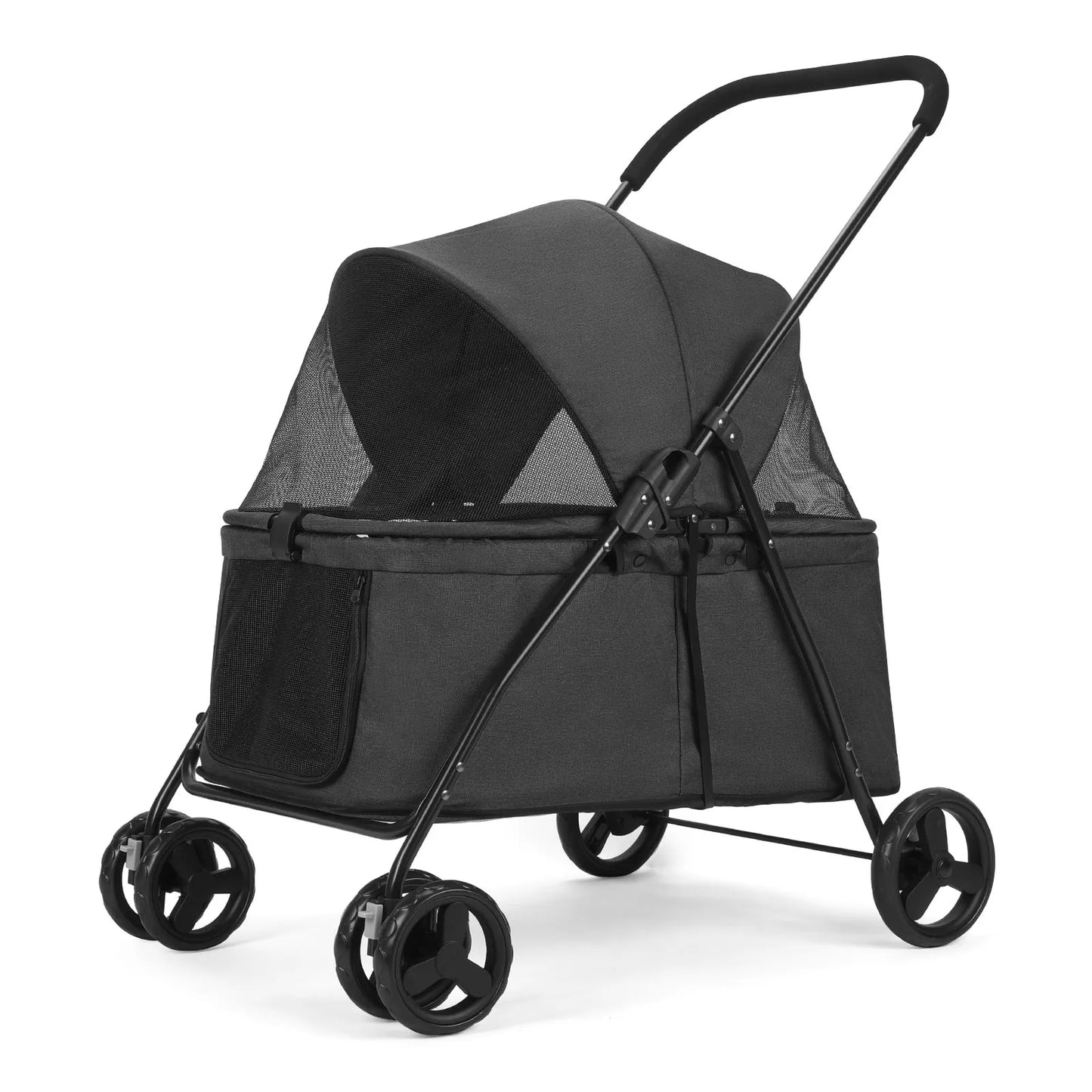 80 lbs  Puppy Stroller with Brakes for Small Medium Dog