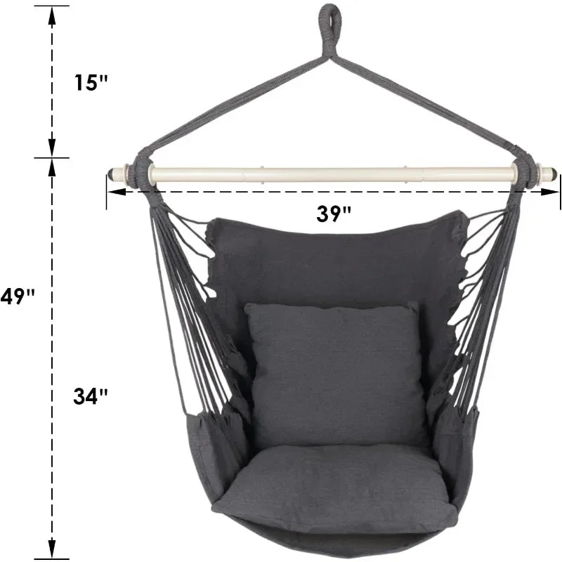 Hanging Hammock 500LB Max  I Porch & Bedroom Decor