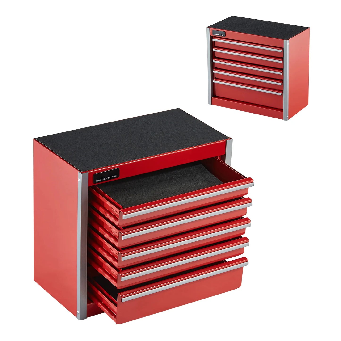 8.6in Metal Tool Box with PP Feet Pads for  Storage
