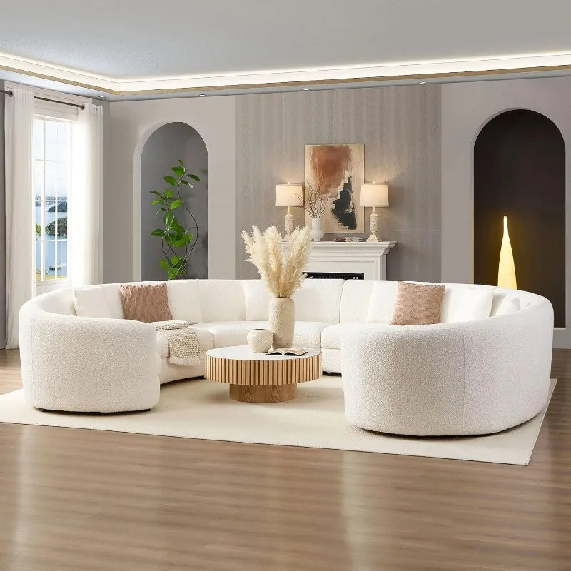 Modern Oversize Rearrangeable Curved Sectional Sofa