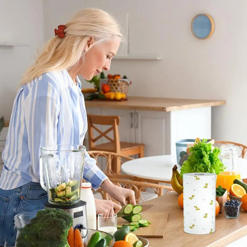 Roll Paper Towels Reusable Cleaning Towels Roll Reusable Household Cleaning Towel Kitchen Hand Towels For Home Cafe Hotel