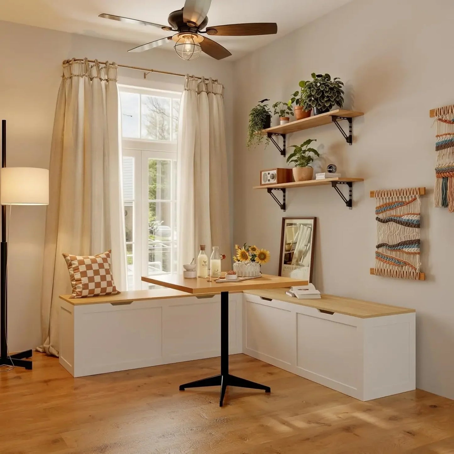 L Shape Kitchen Breakfast Bench