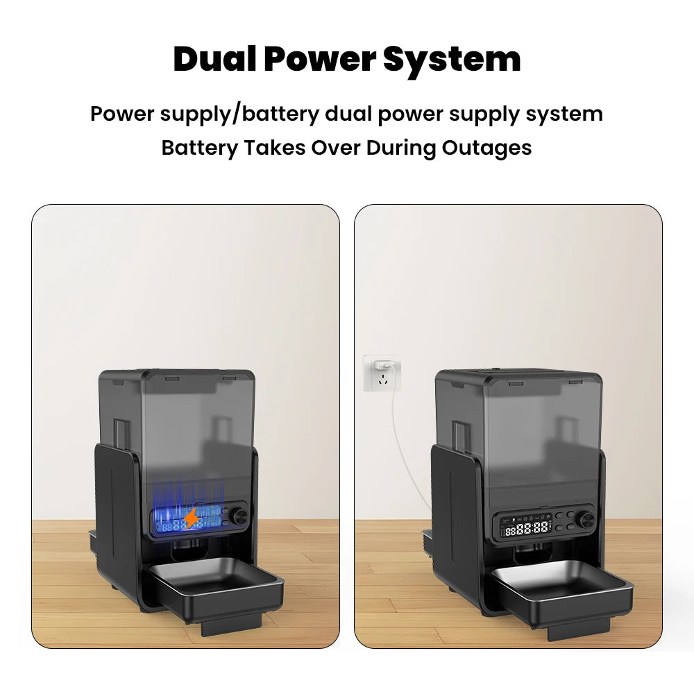 Smart Pet Feeder with Timed &  Automatic Food Dispenser