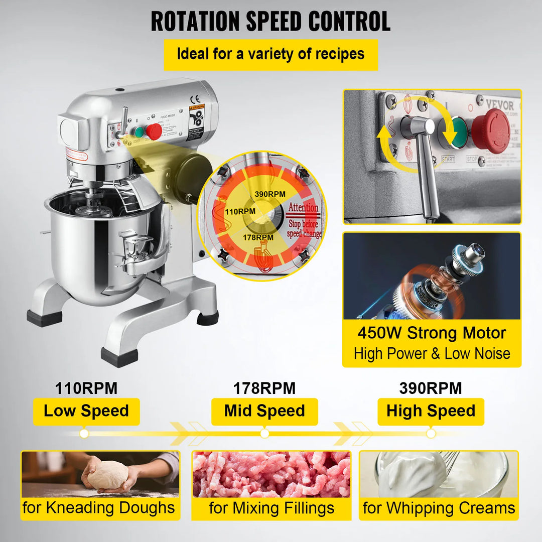 Electric Dough Machine Stainless Steel Food Stand