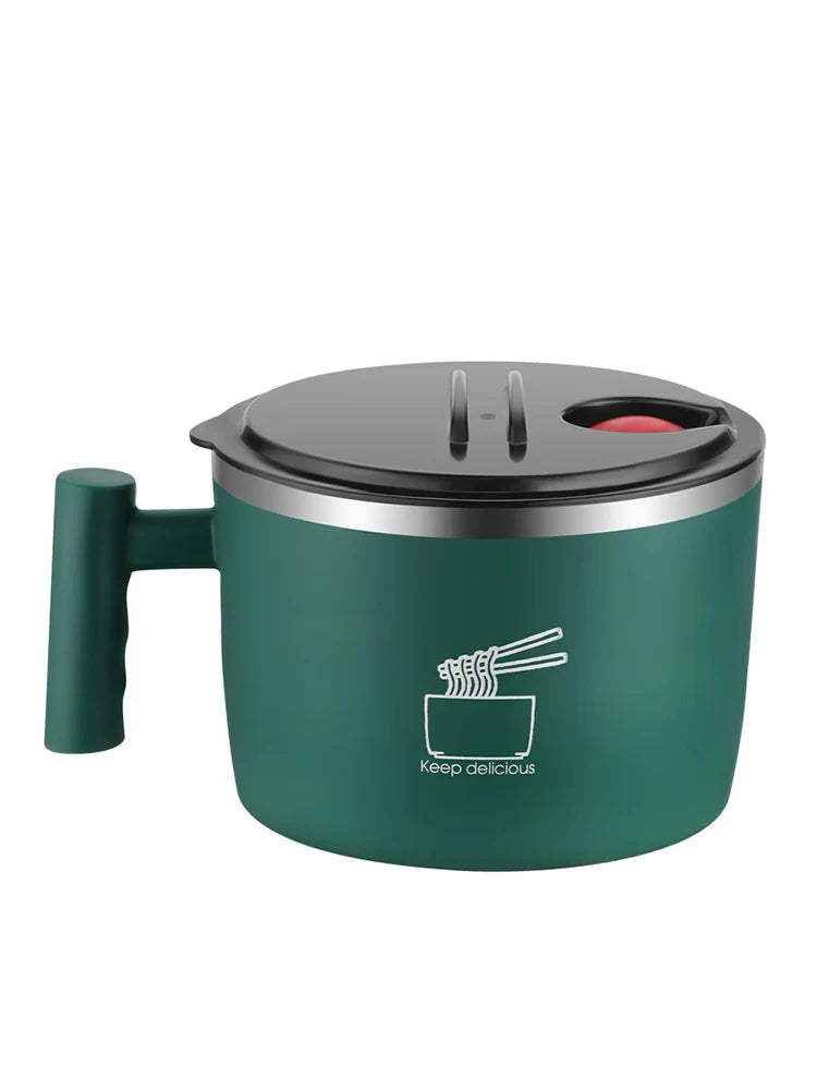 Stainless Steel Bowl W/ Lid For Instant Noodles