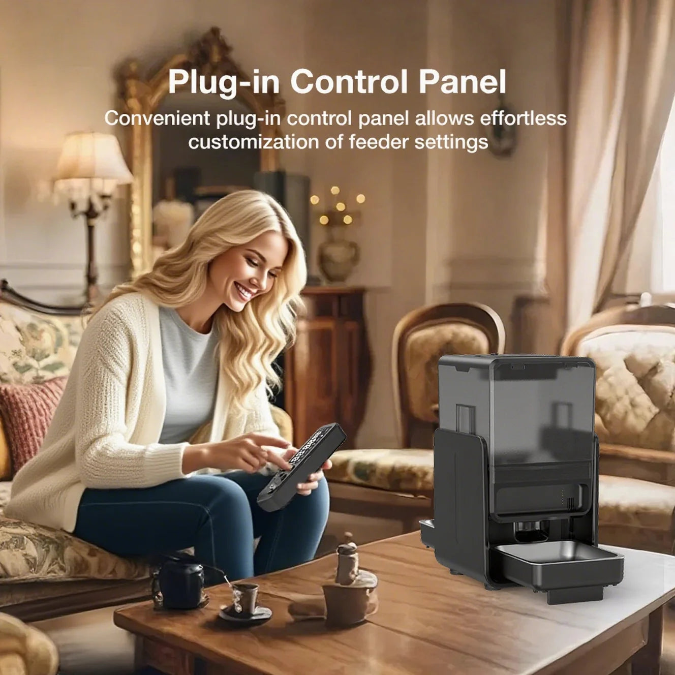 Smart Pet Feeder with Timed &  Automatic Food Dispenser