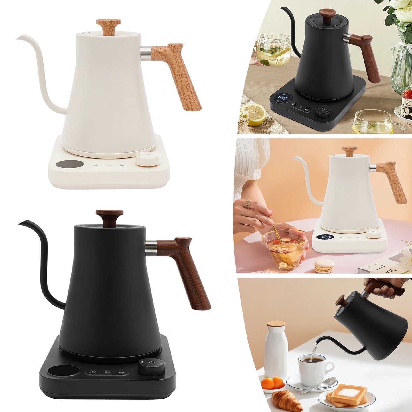 Gooseneck  Kettle with LED Control for Coffee & Tea